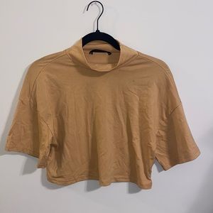 Mock Neck cropped tee